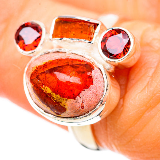 Mexican Fire Opal Rings handcrafted by Ana Silver Co - RING132891