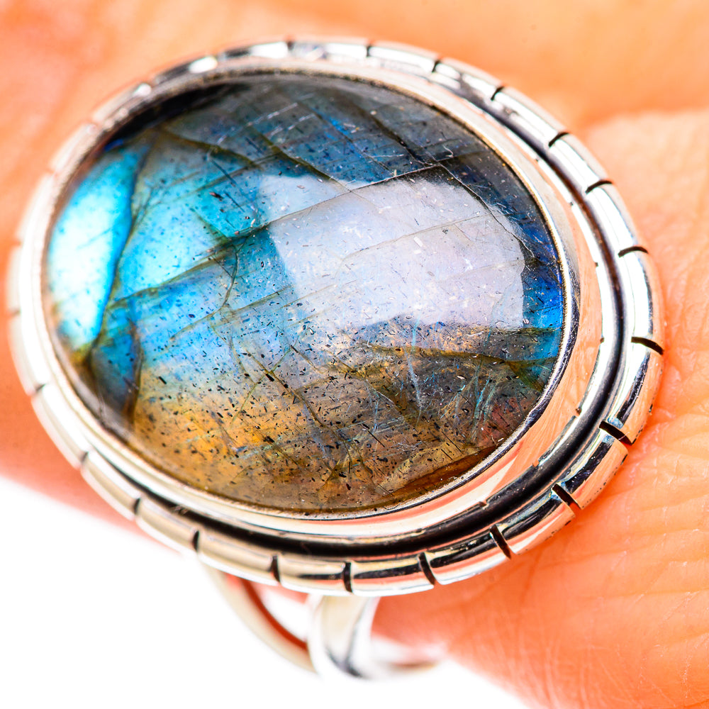 Labradorite Rings handcrafted by Ana Silver Co - RING132892