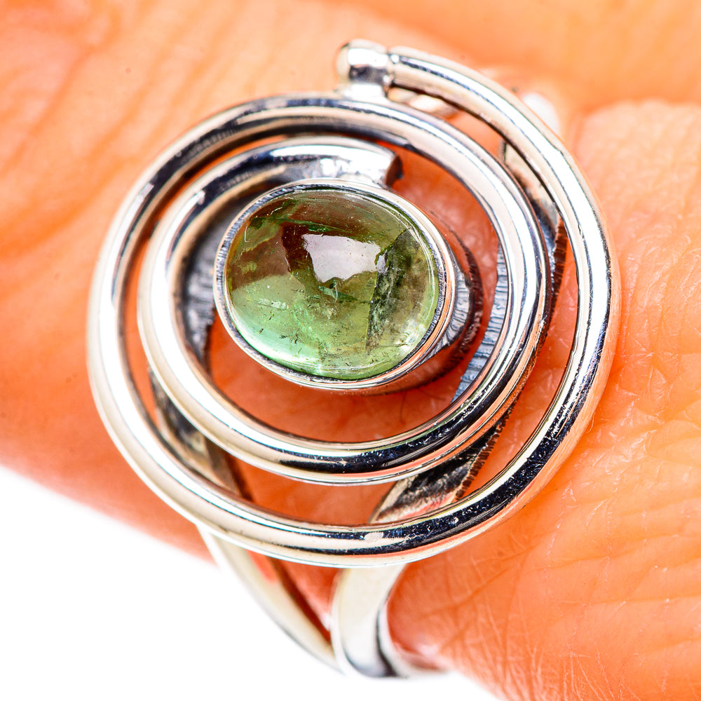 Green Tourmaline Rings handcrafted by Ana Silver Co - RING132903