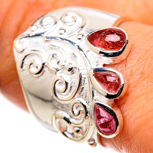 Pink Tourmaline Rings handcrafted by Ana Silver Co - RING132904