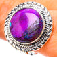 Purple Copper Composite Turquoise Rings handcrafted by Ana Silver Co - RING132907