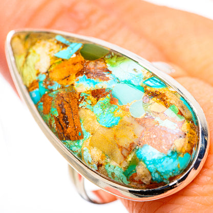 Kingman Mohave Turquoise Rings handcrafted by Ana Silver Co - RING132920