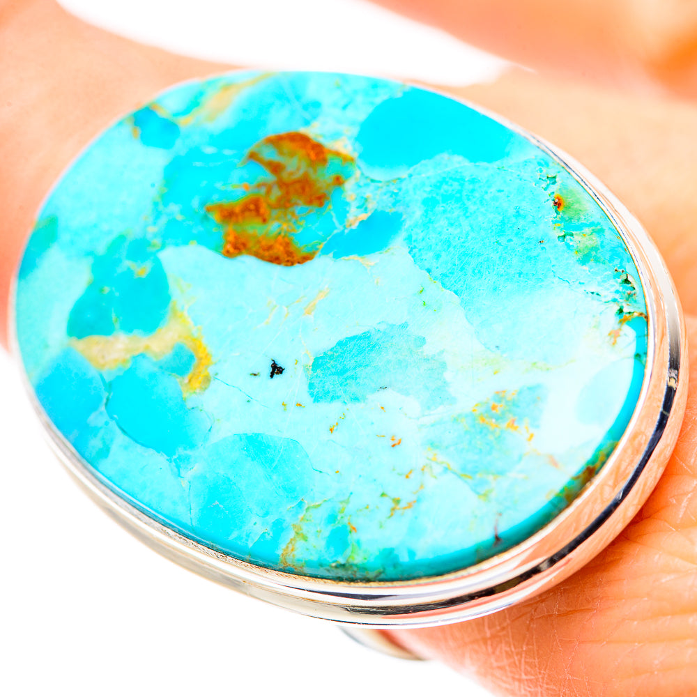 Kingman Mohave Turquoise Rings handcrafted by Ana Silver Co - RING132926