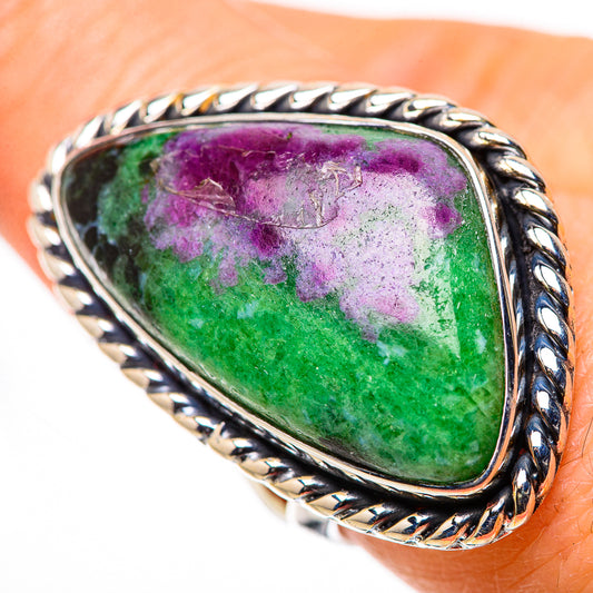 Ruby Zoisite Rings handcrafted by Ana Silver Co - RING132933