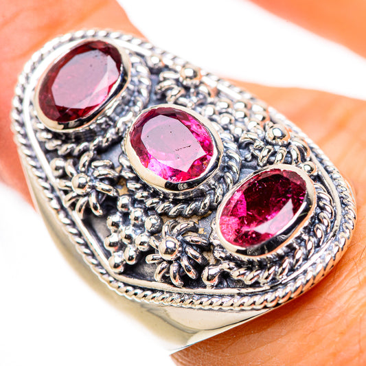 Pink Tourmaline Rings handcrafted by Ana Silver Co - RING132942