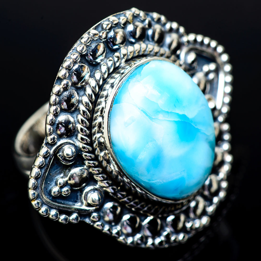 Larimar Rings handcrafted by Ana Silver Co - RING13295