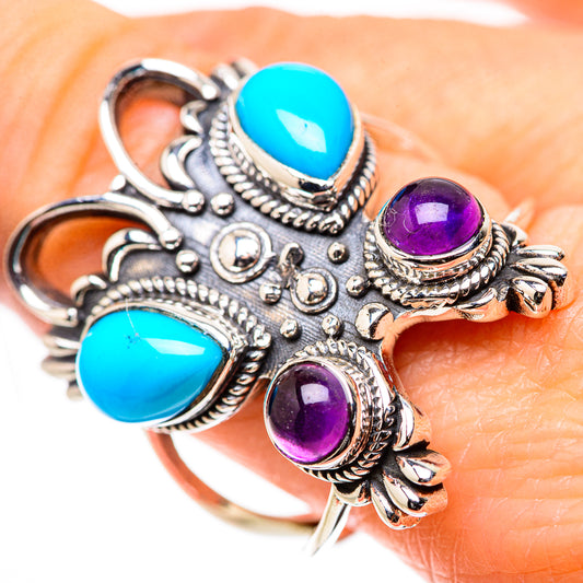 Sleeping Beauty Turquoise Rings handcrafted by Ana Silver Co - RING132952