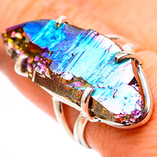 Titanium Sunshine Druzy Rings handcrafted by Ana Silver Co - RING132953