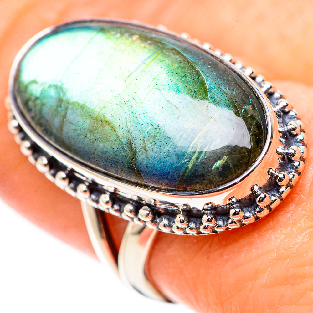 Labradorite Rings handcrafted by Ana Silver Co - RING132958