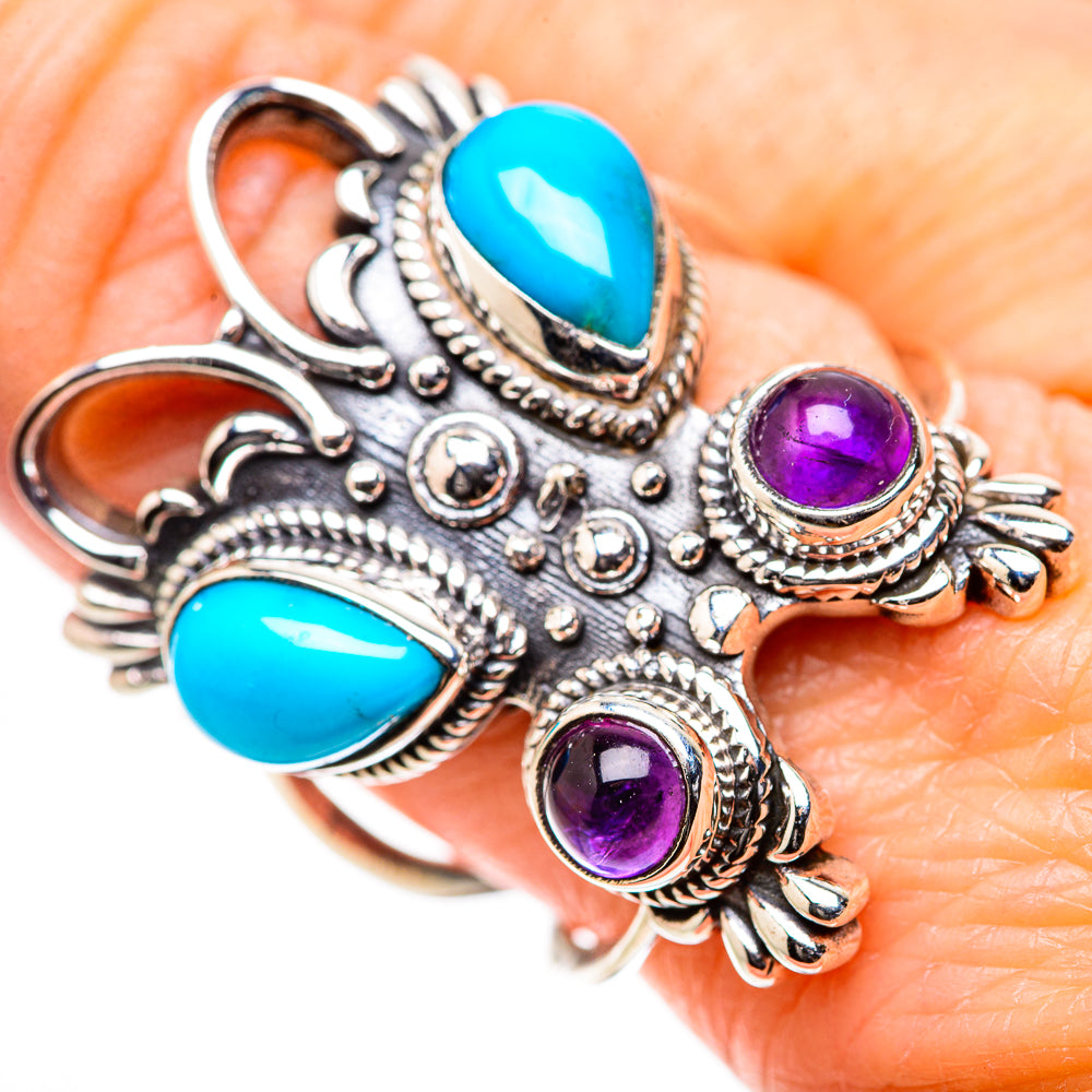 Sleeping Beauty Turquoise Rings handcrafted by Ana Silver Co - RING132959