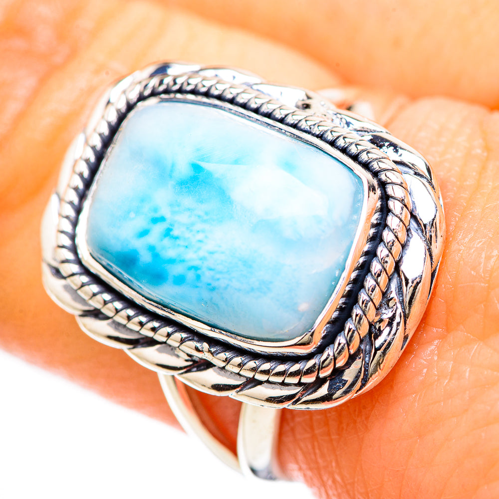 Larimar Rings handcrafted by Ana Silver Co - RING132963