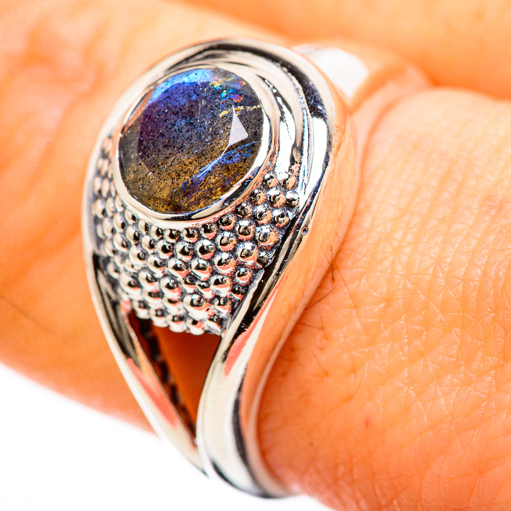 Labradorite Rings handcrafted by Ana Silver Co - RING132965