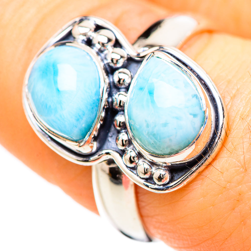Larimar Rings handcrafted by Ana Silver Co - RING132967
