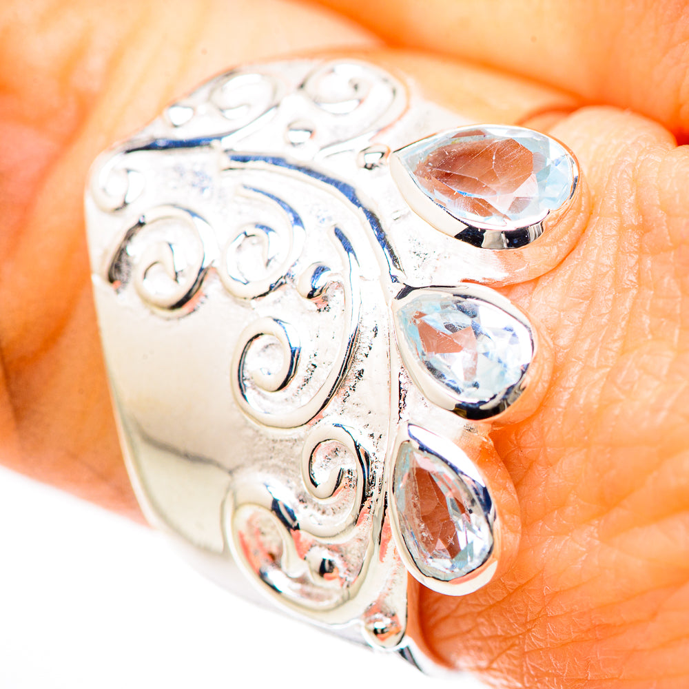 Blue Topaz Rings handcrafted by Ana Silver Co - RING132989