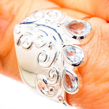 Blue Topaz Rings handcrafted by Ana Silver Co - RING132989