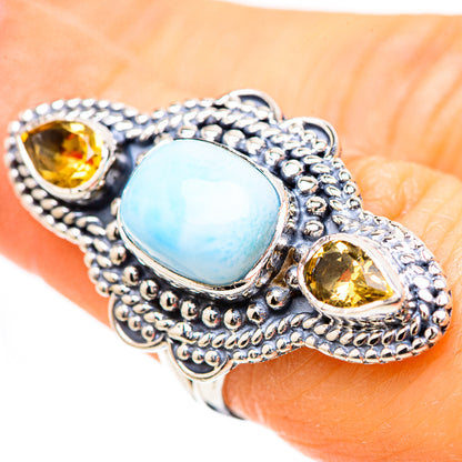 Larimar Rings handcrafted by Ana Silver Co - RING132990