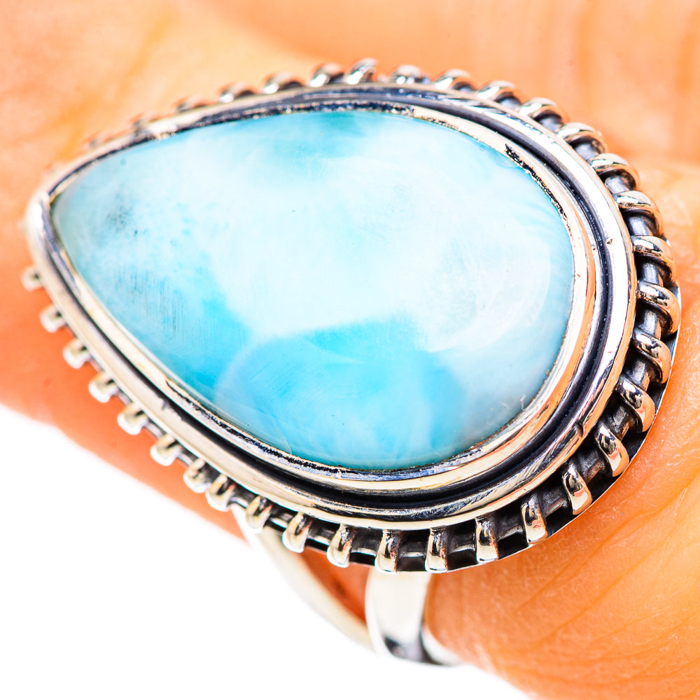 Larimar Rings handcrafted by Ana Silver Co - RING132993