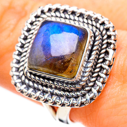 Labradorite Rings handcrafted by Ana Silver Co - RING132995