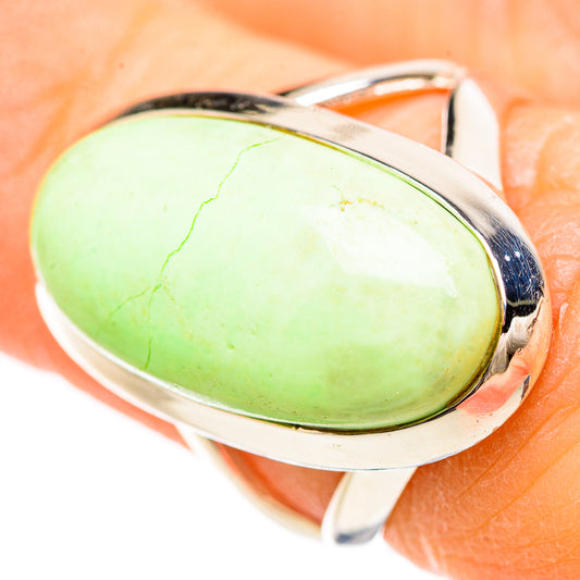 Lemon Chrysoprase Rings handcrafted by Ana Silver Co - RING132998