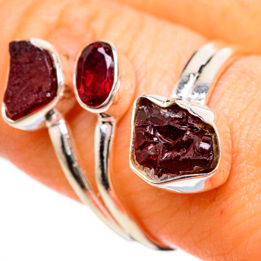 Garnet Rings handcrafted by Ana Silver Co - RING133003