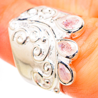 Rainbow Moonstone Rings handcrafted by Ana Silver Co - RING133010