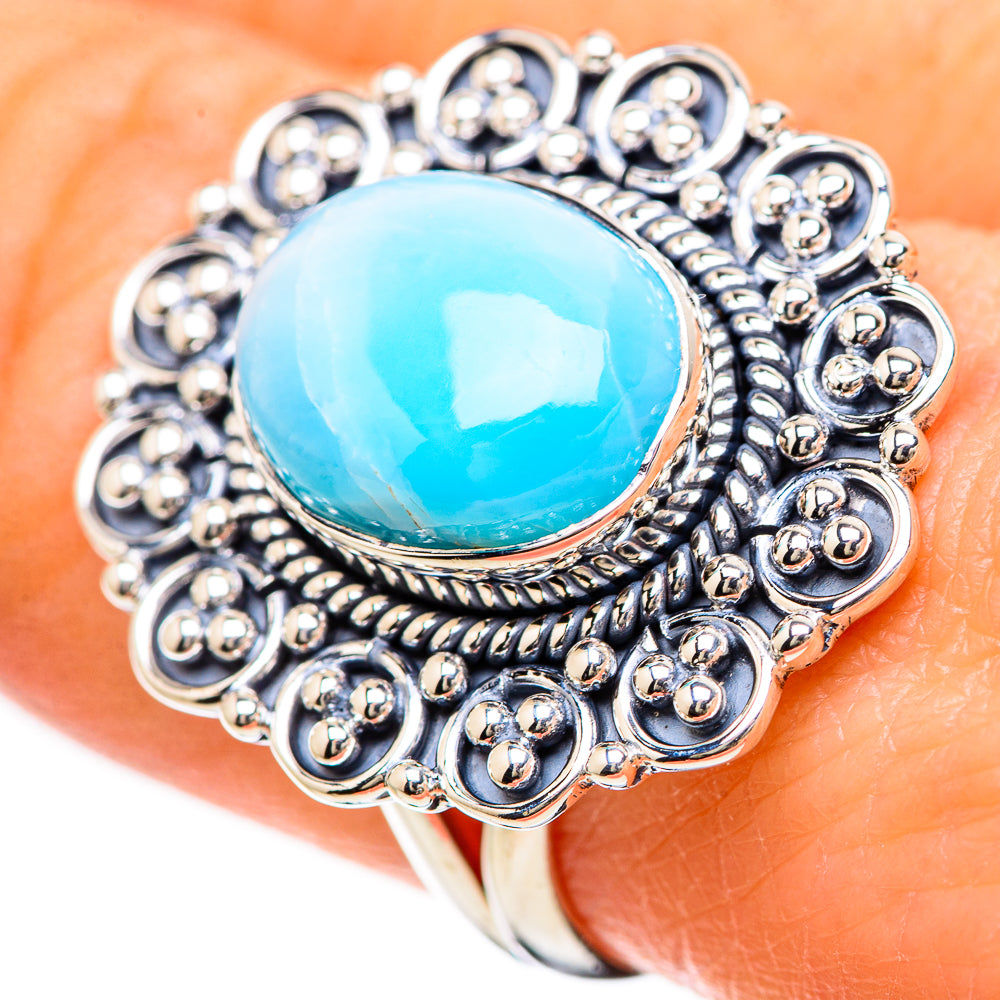 Larimar Rings handcrafted by Ana Silver Co - RING133020