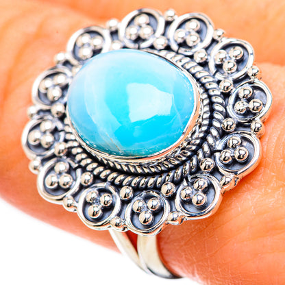 Larimar Rings handcrafted by Ana Silver Co - RING133020