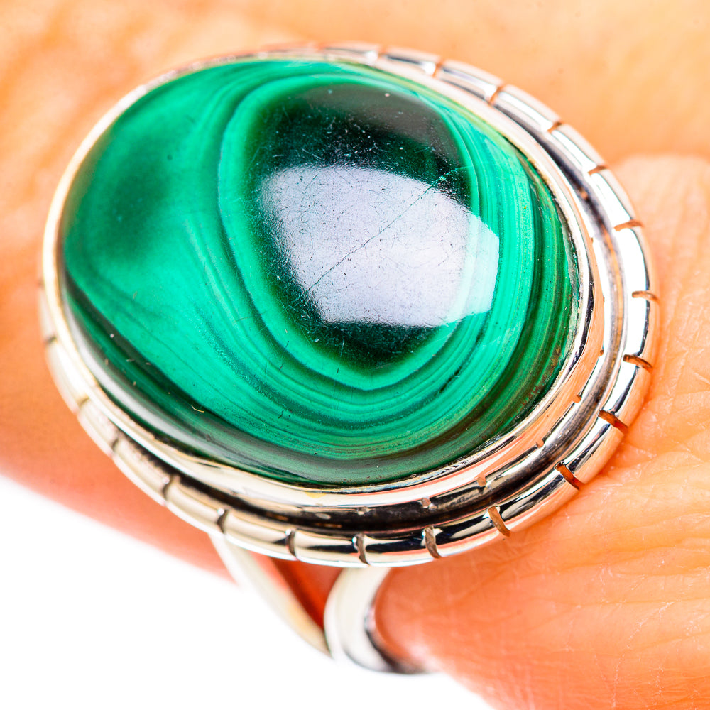 Malachite Rings handcrafted by Ana Silver Co - RING133022