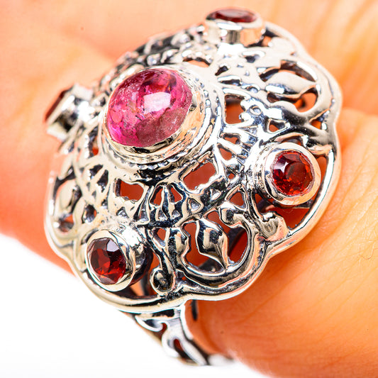 Pink Tourmaline Rings handcrafted by Ana Silver Co - RING133027