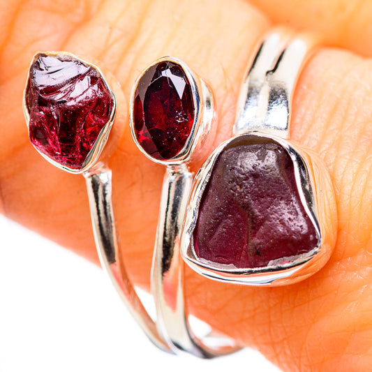 Garnet Rings handcrafted by Ana Silver Co - RING133028