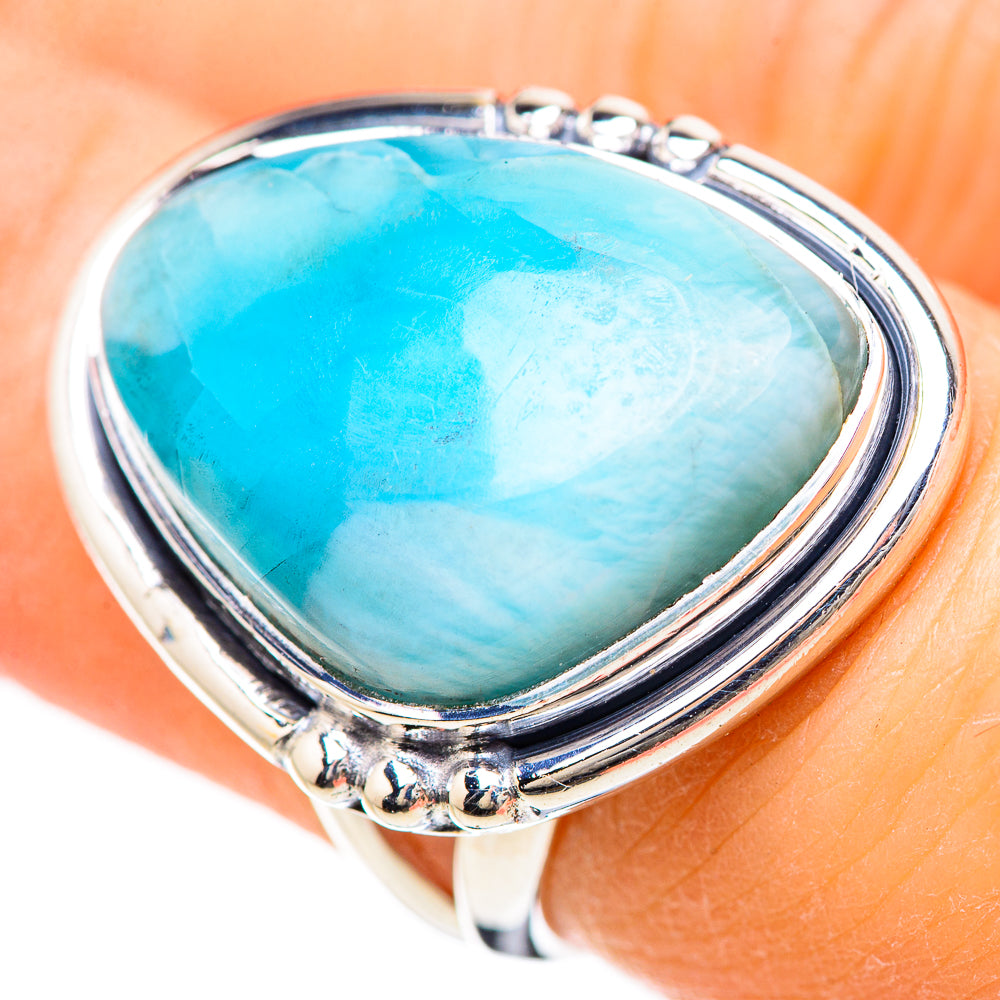 Larimar Rings handcrafted by Ana Silver Co - RING133040