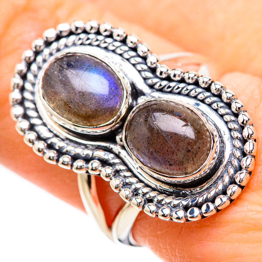 Labradorite Rings handcrafted by Ana Silver Co - RING133041