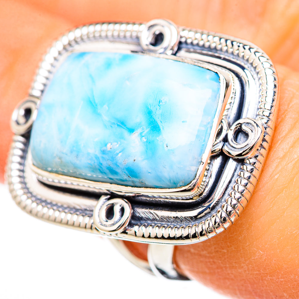 Larimar Rings handcrafted by Ana Silver Co - RING133043