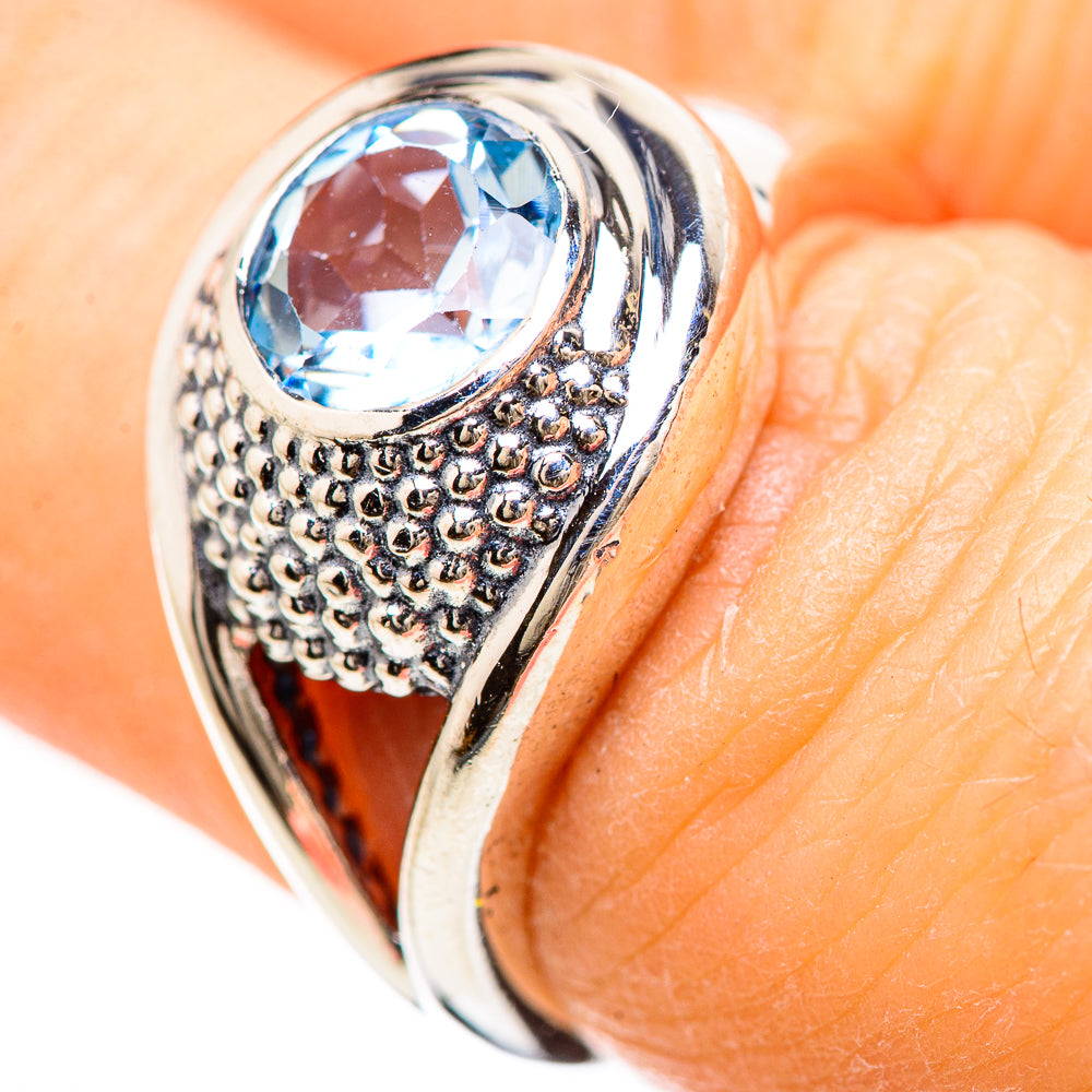 Blue Topaz Rings handcrafted by Ana Silver Co - RING133044