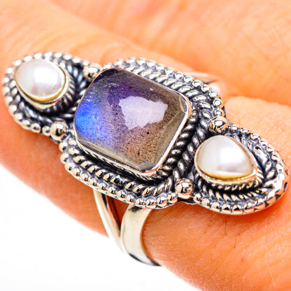 Labradorite Rings handcrafted by Ana Silver Co - RING133046