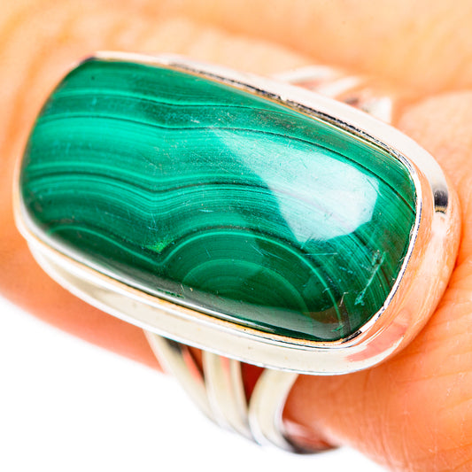 Malachite Rings handcrafted by Ana Silver Co - RING133048