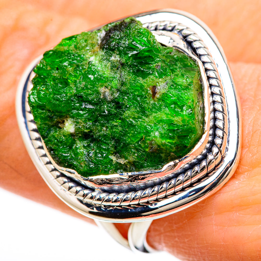 Chrome Diopside Rings handcrafted by Ana Silver Co - RING133050