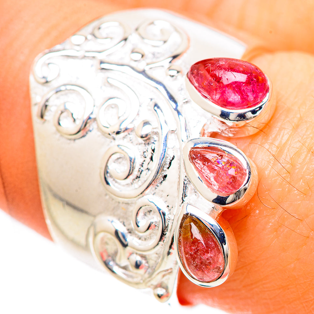 Pink Tourmaline Rings handcrafted by Ana Silver Co - RING133057