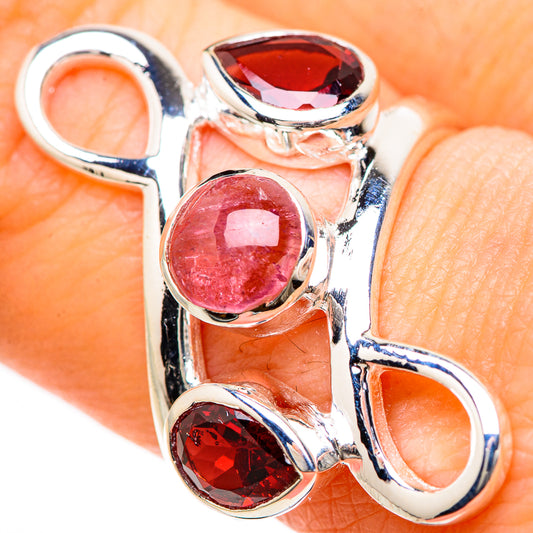 Pink Tourmaline Rings handcrafted by Ana Silver Co - RING133058