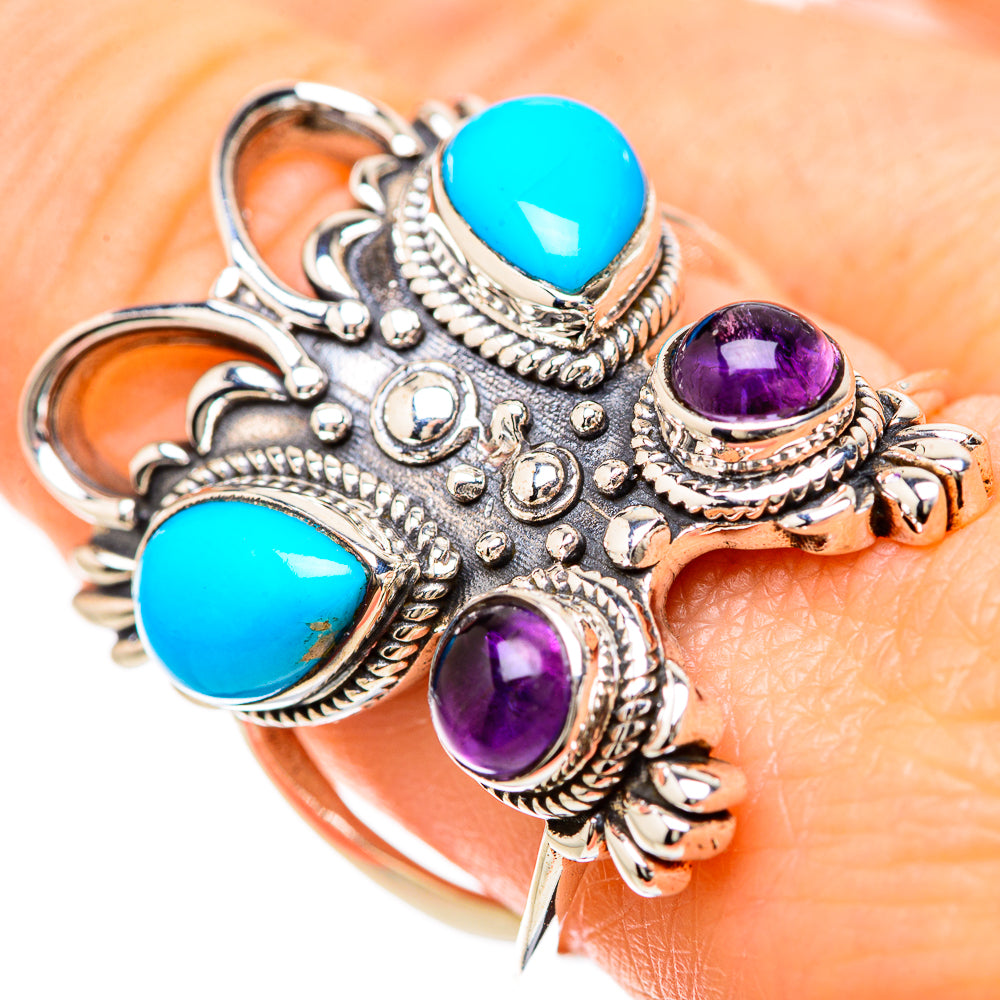 Sleeping Beauty Turquoise Rings handcrafted by Ana Silver Co - RING133072