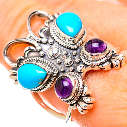 Sleeping Beauty Turquoise Rings handcrafted by Ana Silver Co - RING133072