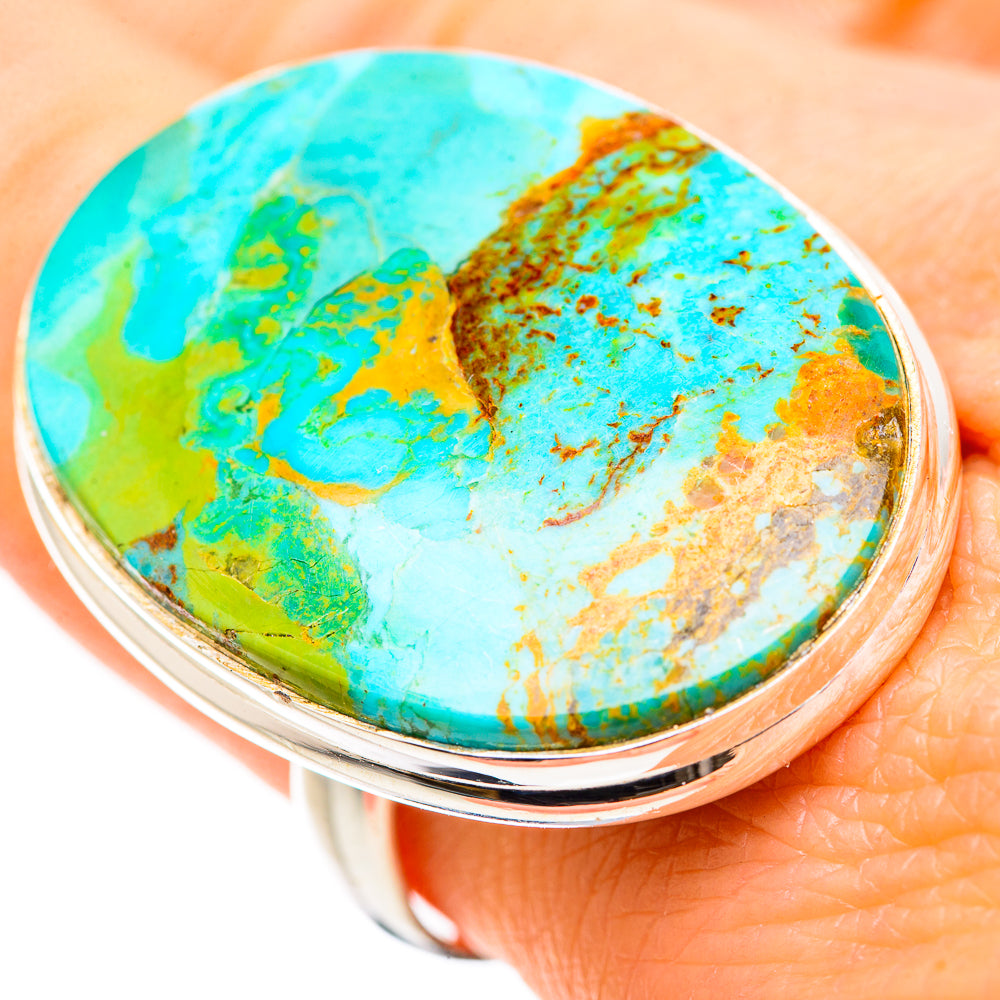 Kingman Mohave Turquoise Rings handcrafted by Ana Silver Co - RING133076