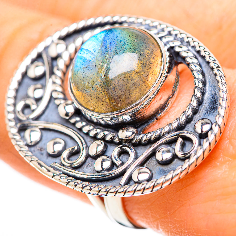 Labradorite Rings handcrafted by Ana Silver Co - RING133078
