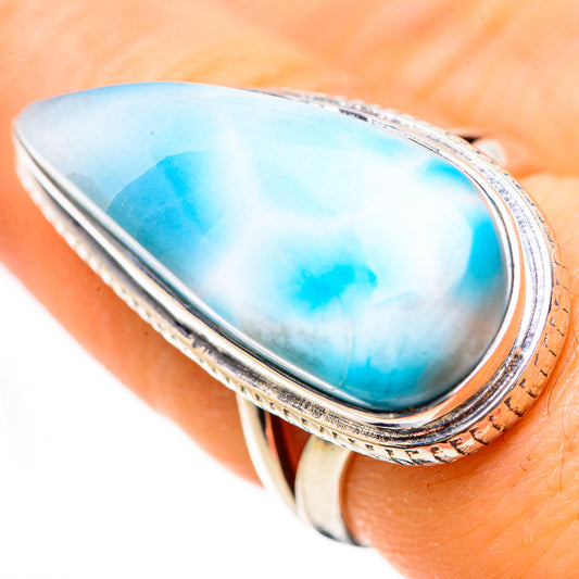 Larimar Rings handcrafted by Ana Silver Co - RING133079