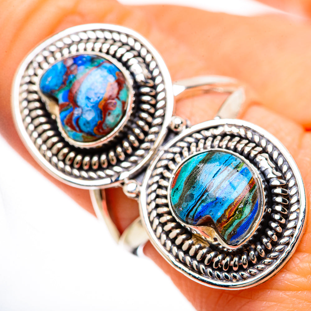 Rainbow Calsilica Rings handcrafted by Ana Silver Co - RING133105