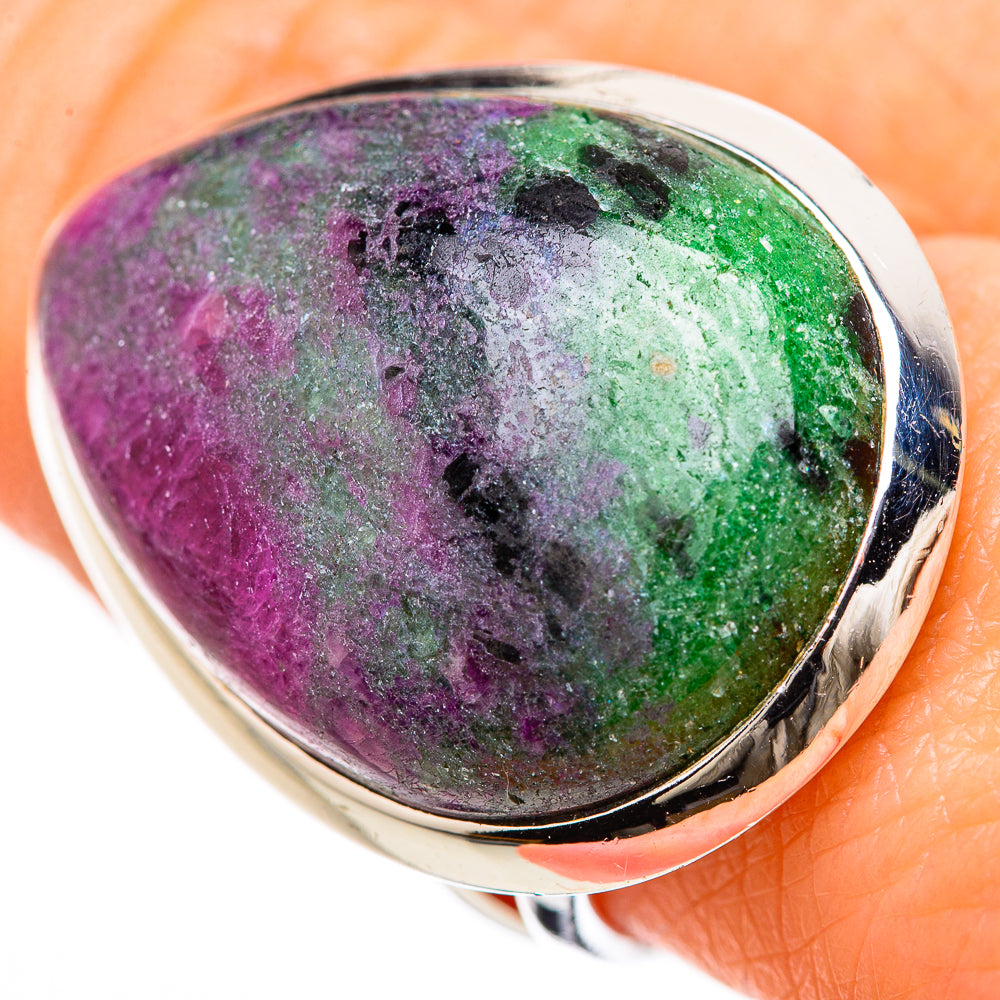 Ruby Zoisite Rings handcrafted by Ana Silver Co - RING133106