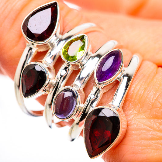 Garnet Rings handcrafted by Ana Silver Co - RING133108