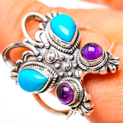 Sleeping Beauty Turquoise Rings handcrafted by Ana Silver Co - RING133109