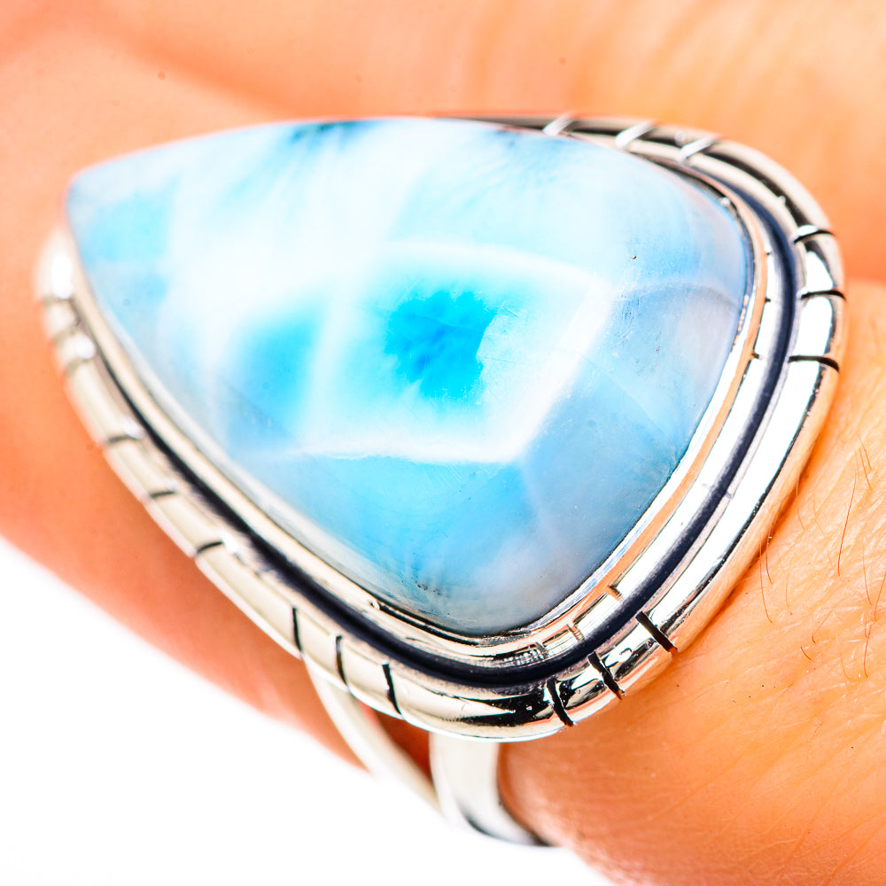 Larimar Rings handcrafted by Ana Silver Co - RING133112