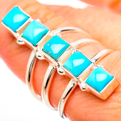 Sleeping Beauty Turquoise Rings handcrafted by Ana Silver Co - RING133120